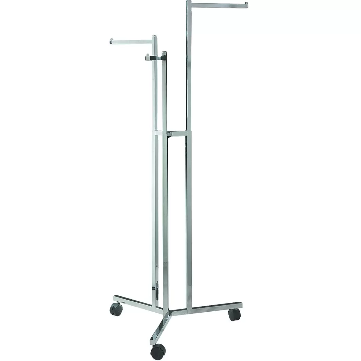 DecoWoerner 3arm Chromed Coat Stand With Castors