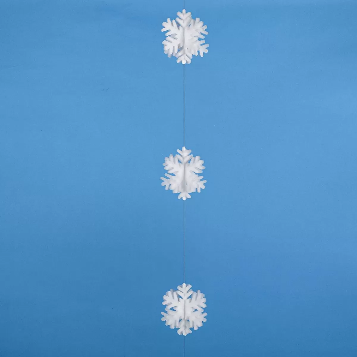 DecoWoerner 3D Snowflake Garland Made Of Felt 180 Cm