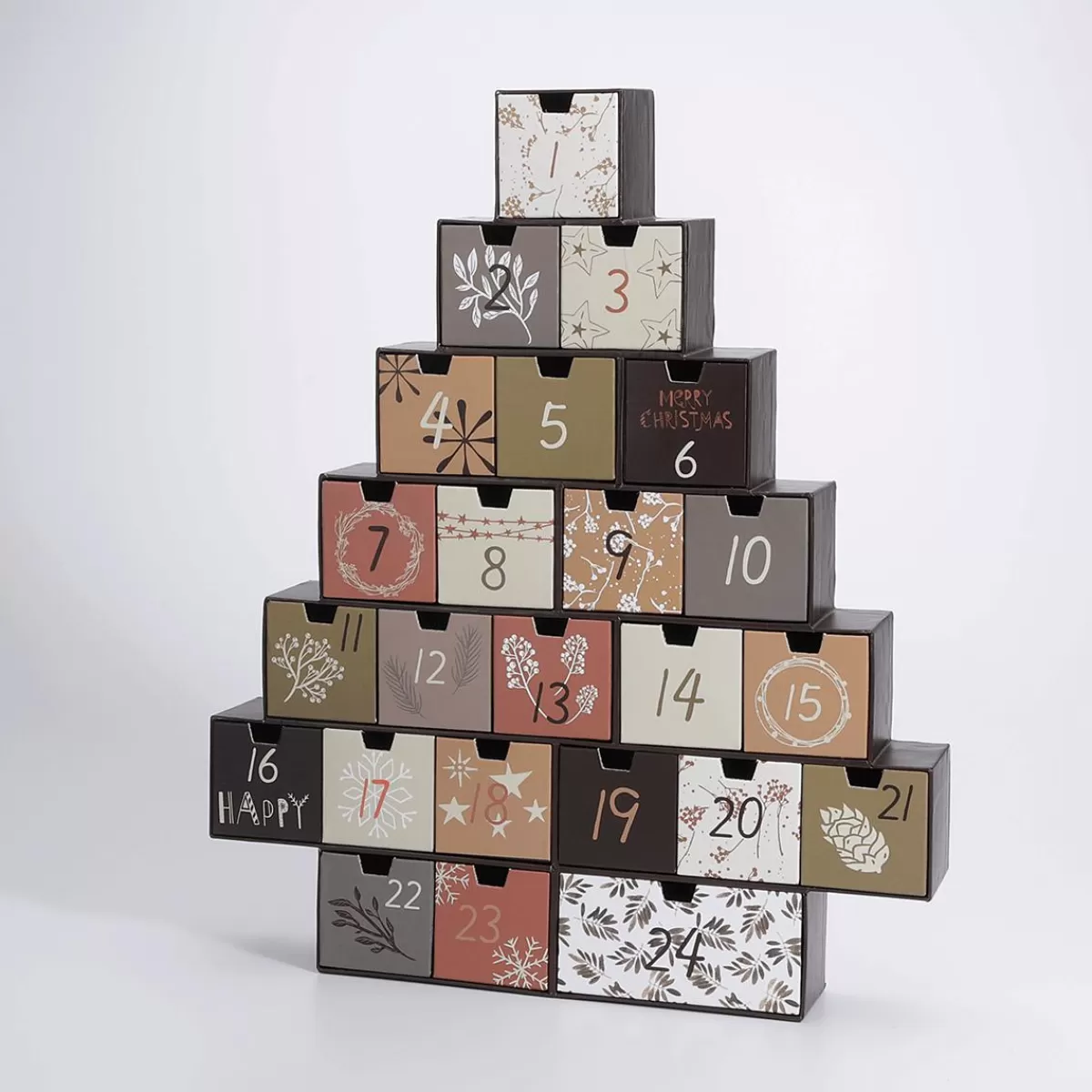 DecoWoerner Advent Calendar Tree 6 X 37 X 44 Cm Wood And Paper