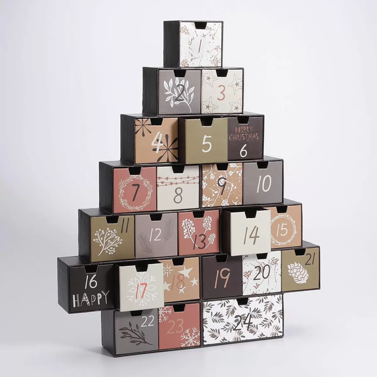 DecoWoerner Advent Calendar Tree 6 X 37 X 44 Cm Wood And Paper