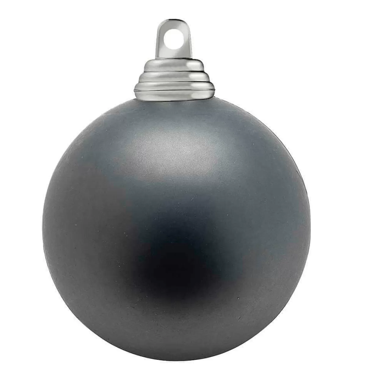 DecoWoerner Anthracite Matt Plastic Christmas Baubles, 6 Cm Ø - 24 Pieces