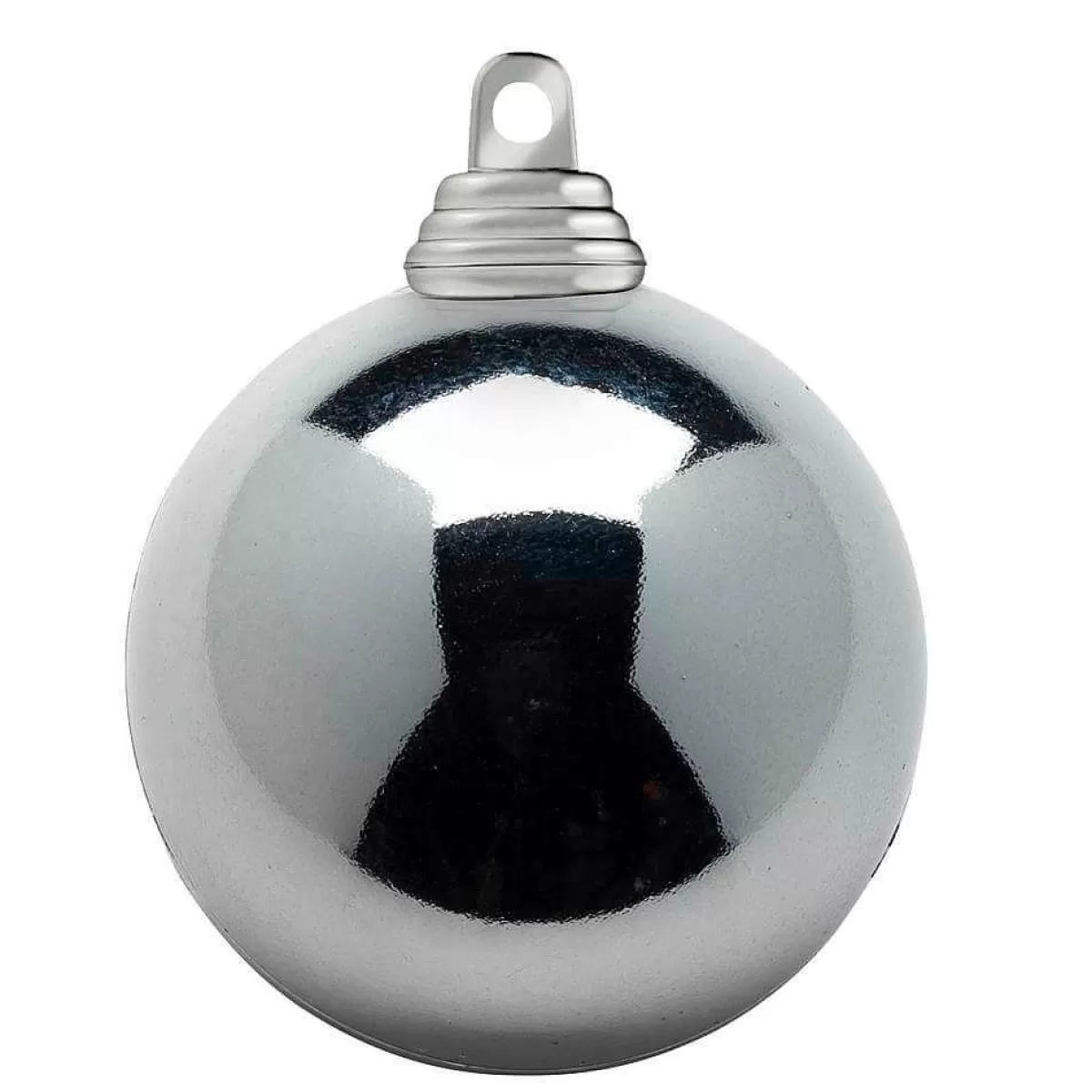 DecoWoerner Anthracite, Shiny Christmas Baubles Made Of Flame Retardant Plastic, 6 Cm Ø - 24 Pcs.