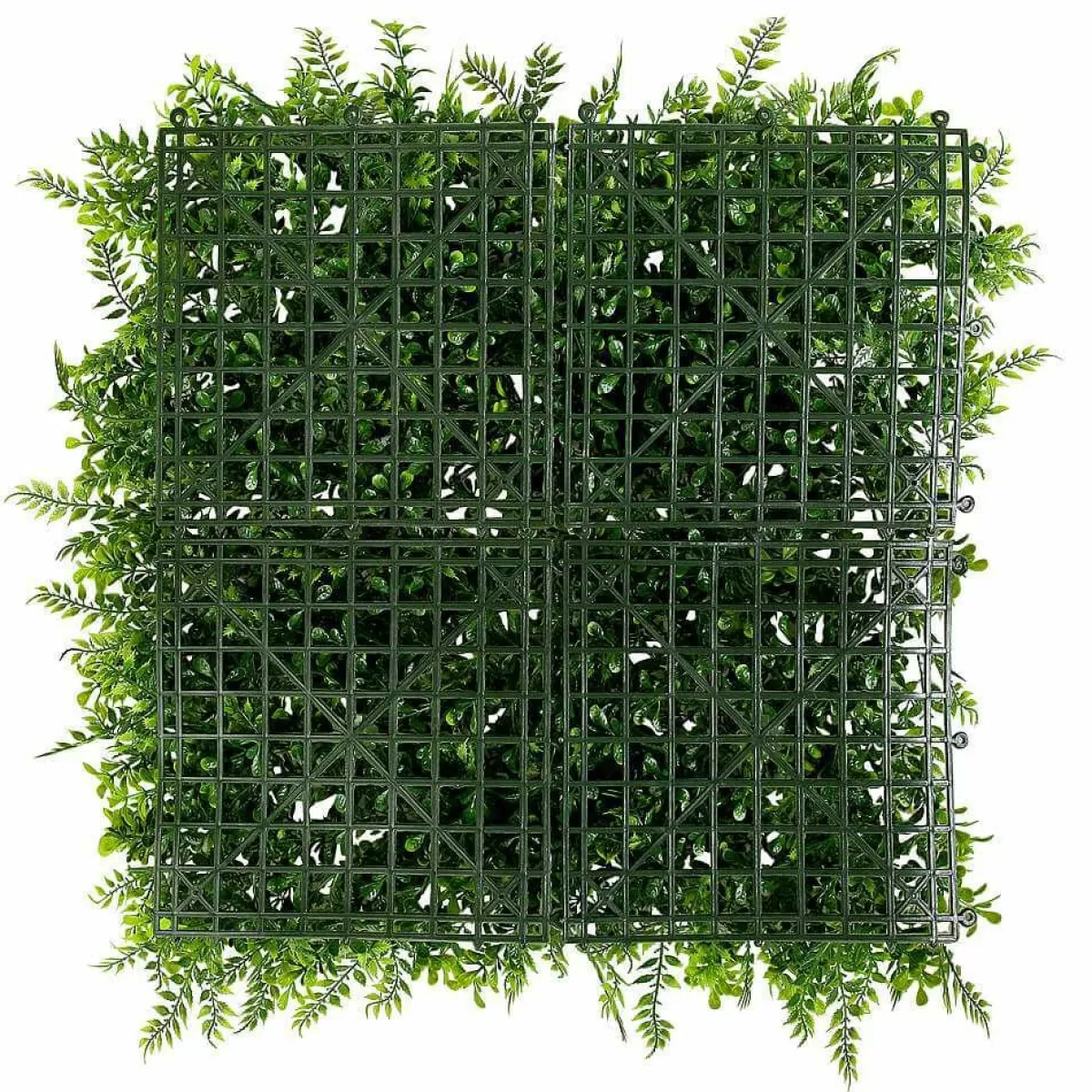 DecoWoerner Artificial Box Tree Fern Panel, 50 X 50 Cm