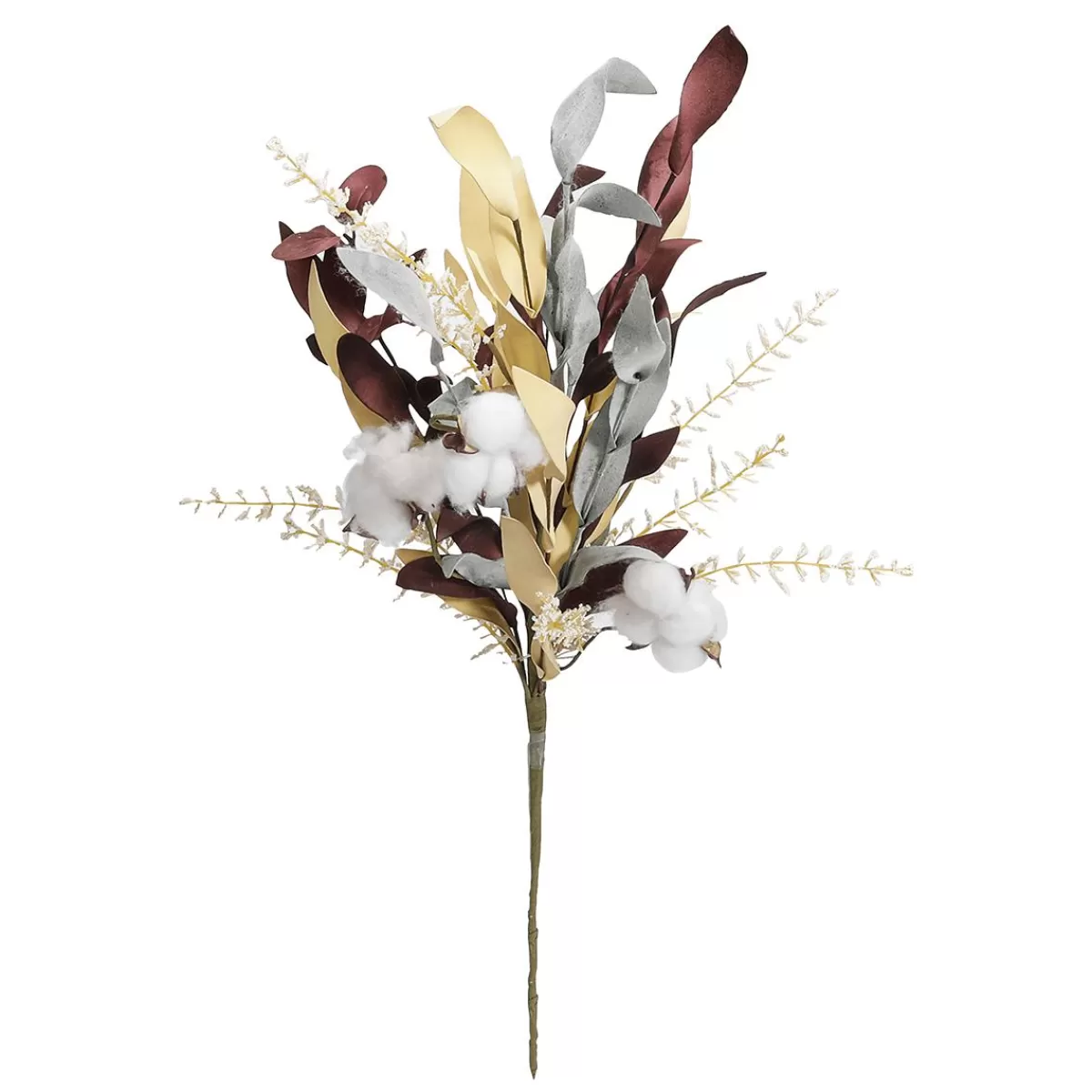 DecoWoerner Artificial Branch "Cotton Flower Grass Mix" 25 X 58 Cm