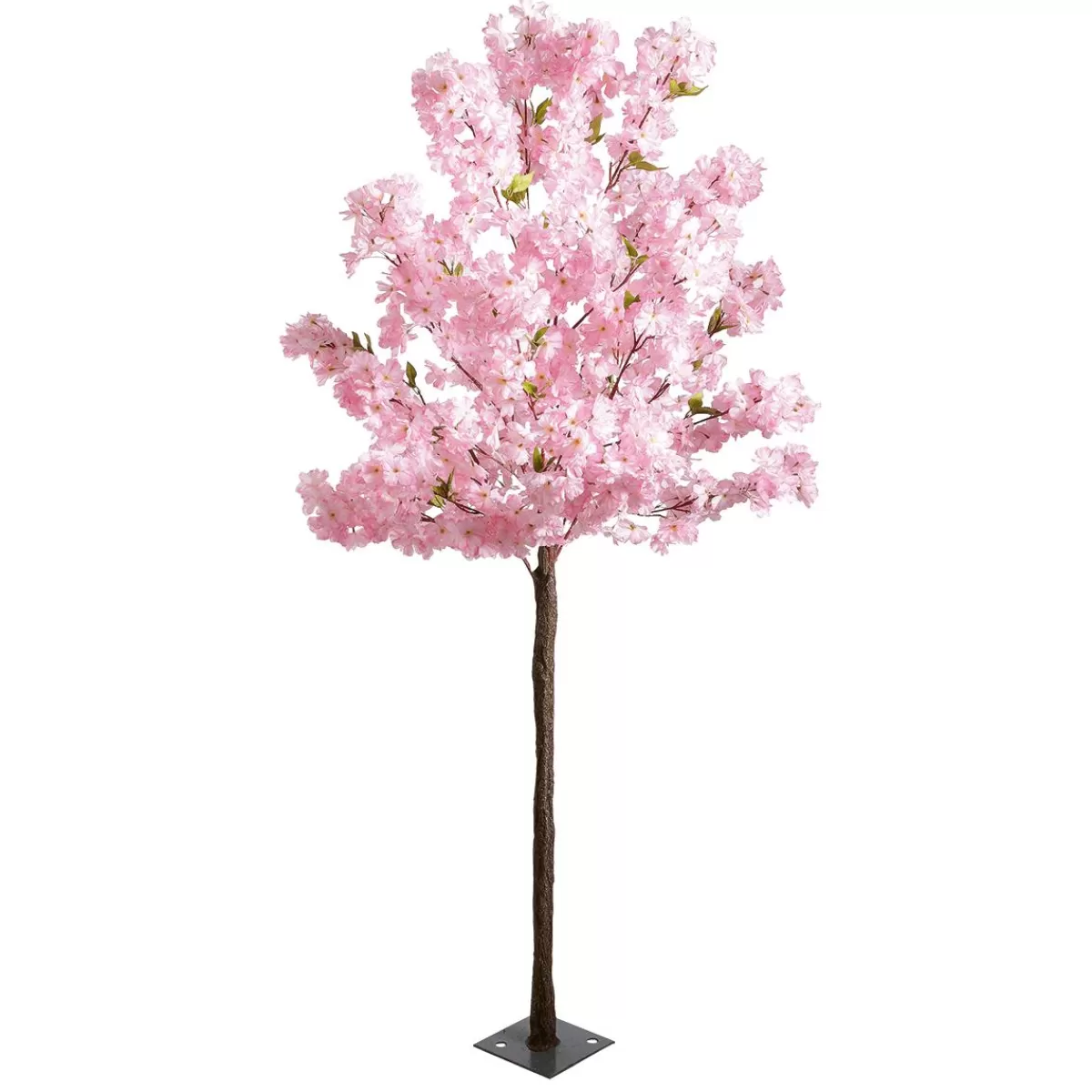 DecoWoerner Artificial Cherry Blossom Tree With Stand Plate, 180 Cm