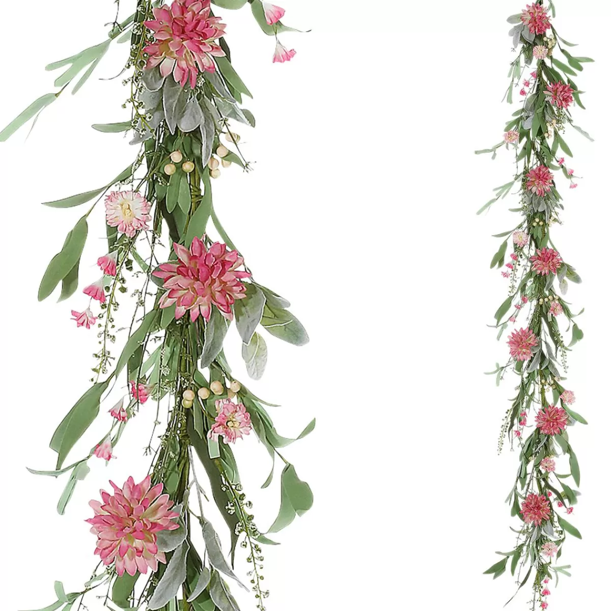 DecoWoerner Artificial Dahlia Garland Artificial Vine 158 Cm