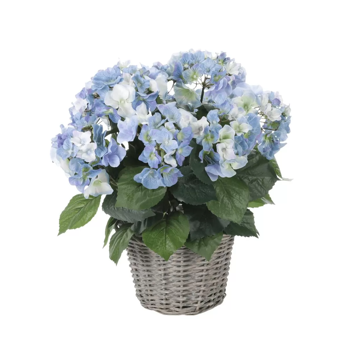 DecoWoerner Artificial Decoration Hydrangea In Basket 44 Cm