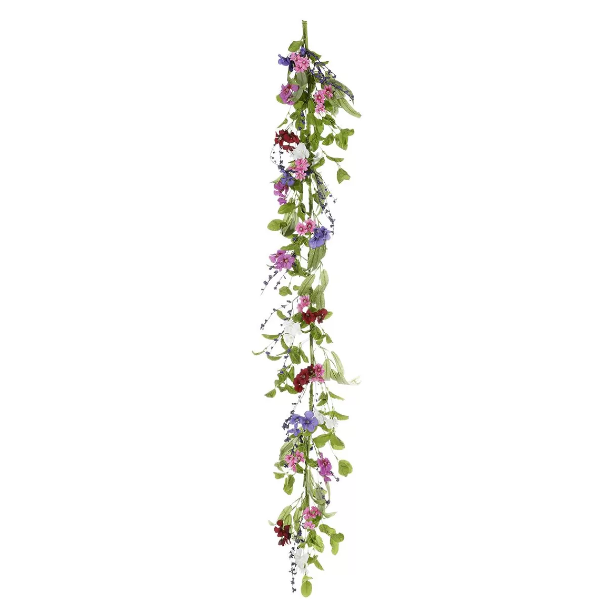 DecoWoerner Artificial Field Flower Garland Flower Vine Pink Purple 158 Cm