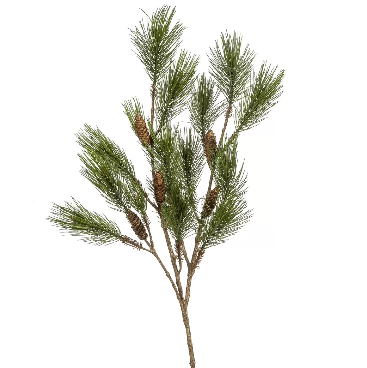 DecoWoerner Artificial Fir Branch With Cones, 125 Cm