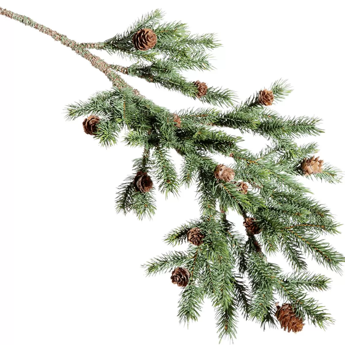 DecoWoerner Artificial Fir Branch With Cones 65 Cm