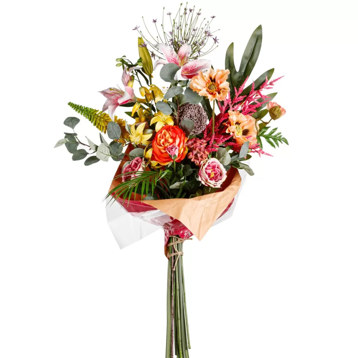 DecoWoerner Artificial Flower Bouquet Colourful 110 Cm