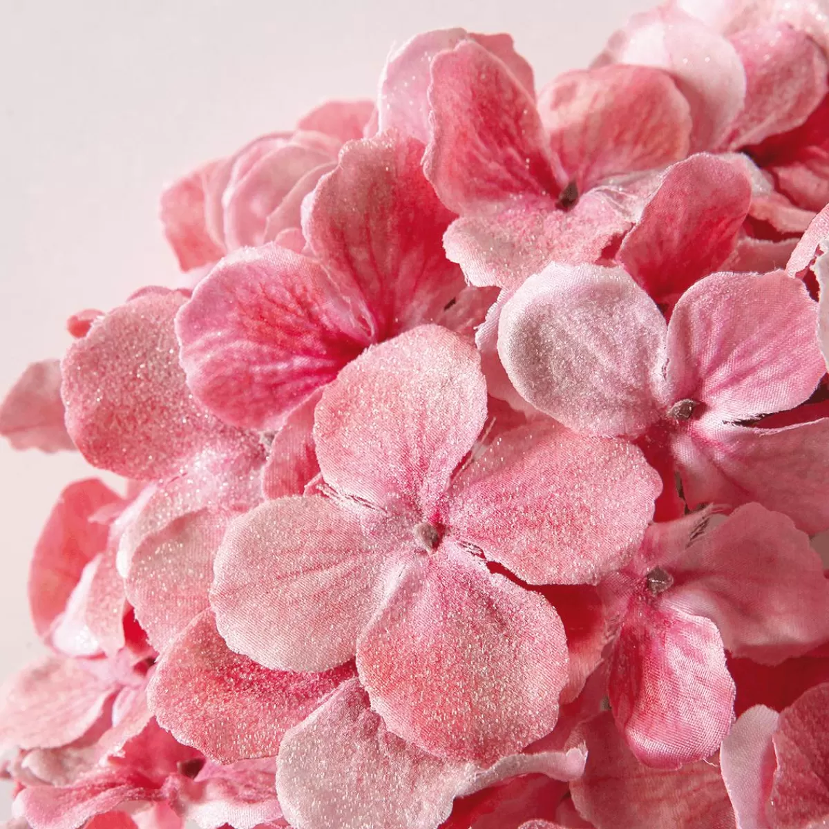 DecoWoerner Artificial Flower Hortensia 49 Cm With Glitter