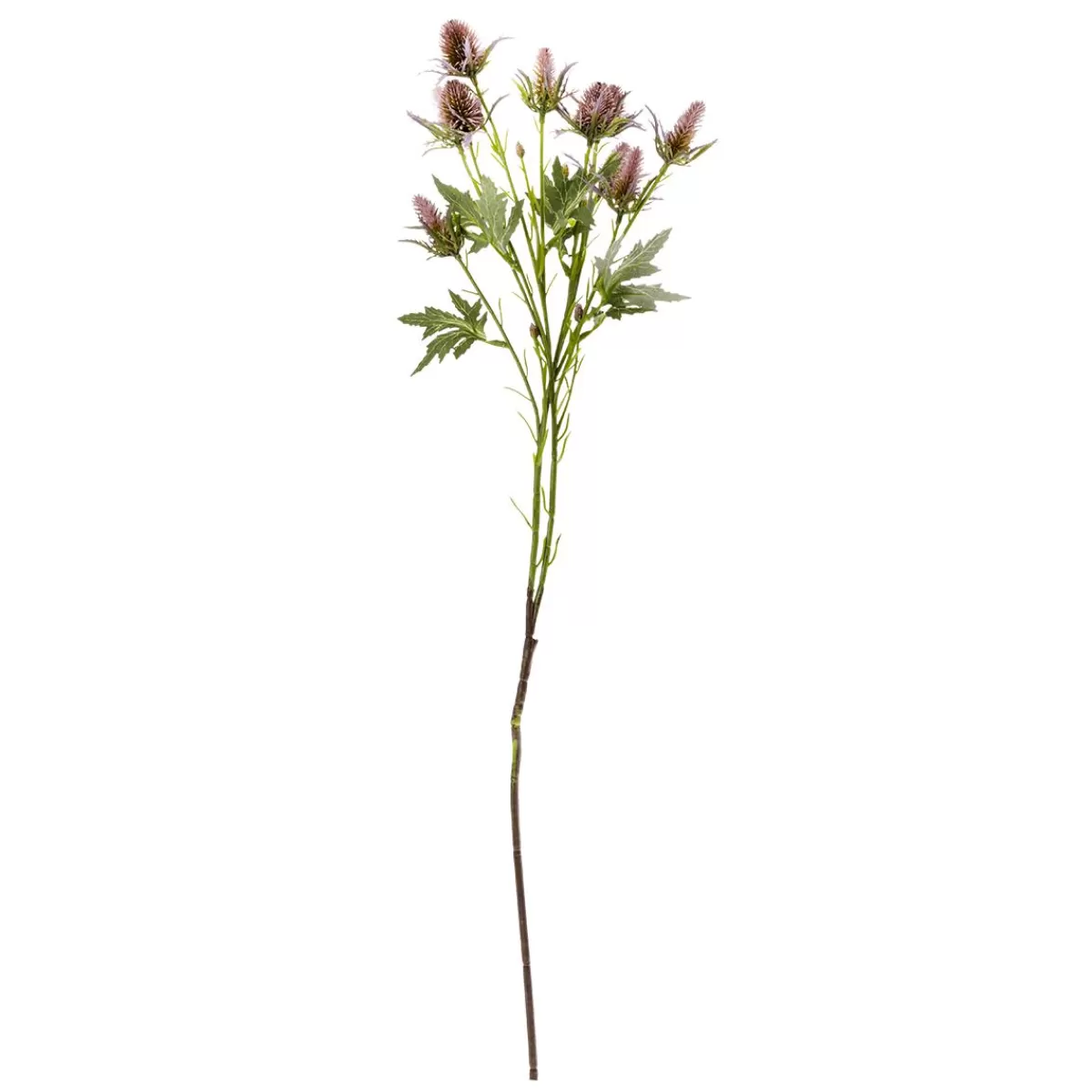 DecoWoerner Artificial Flower Thistle Branch Purple, 68 Cm Long