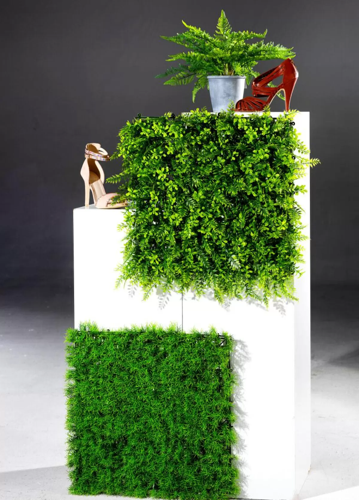 DecoWoerner Artificial Grass Panel, 50 X 50 Cm