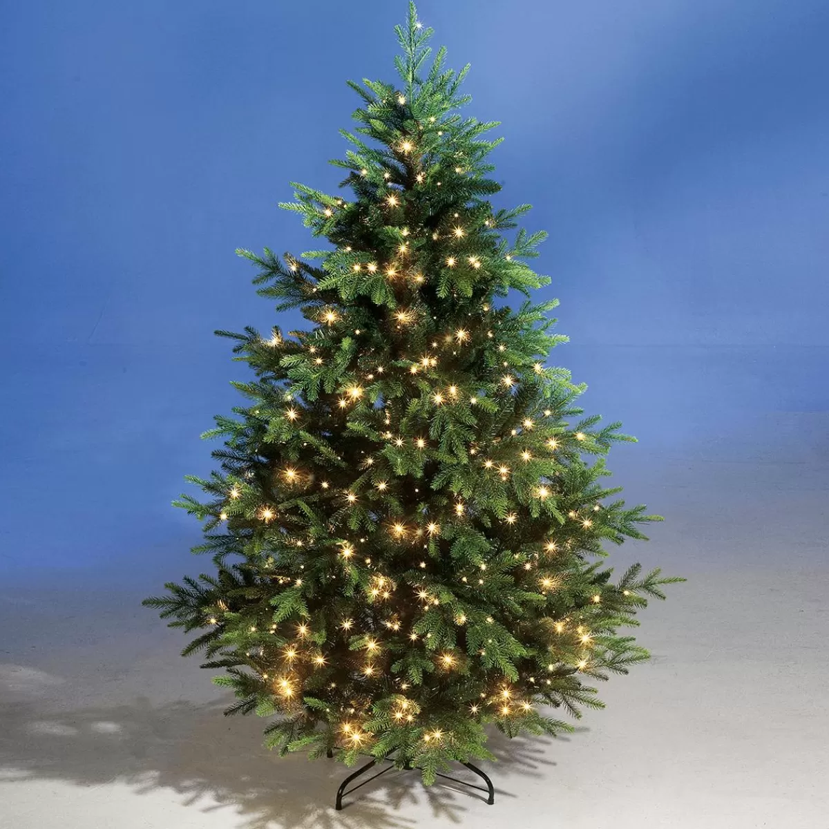 DecoWoerner Artificial Injection Moulded Christmas Tree Norway Spruce With LED 180 Cm