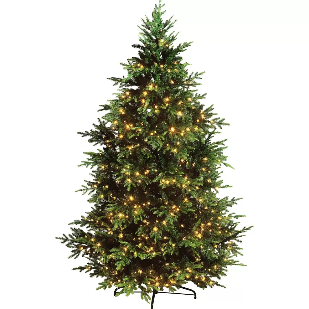 DecoWoerner Artificial Injection Moulded Christmas Tree Norway Spruce With LED 240 Cm