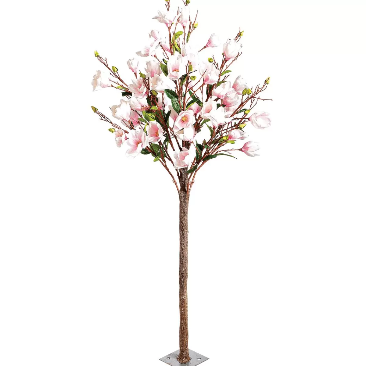 DecoWoerner Artificial Magnolia Blossoms Tree, 180 Cm