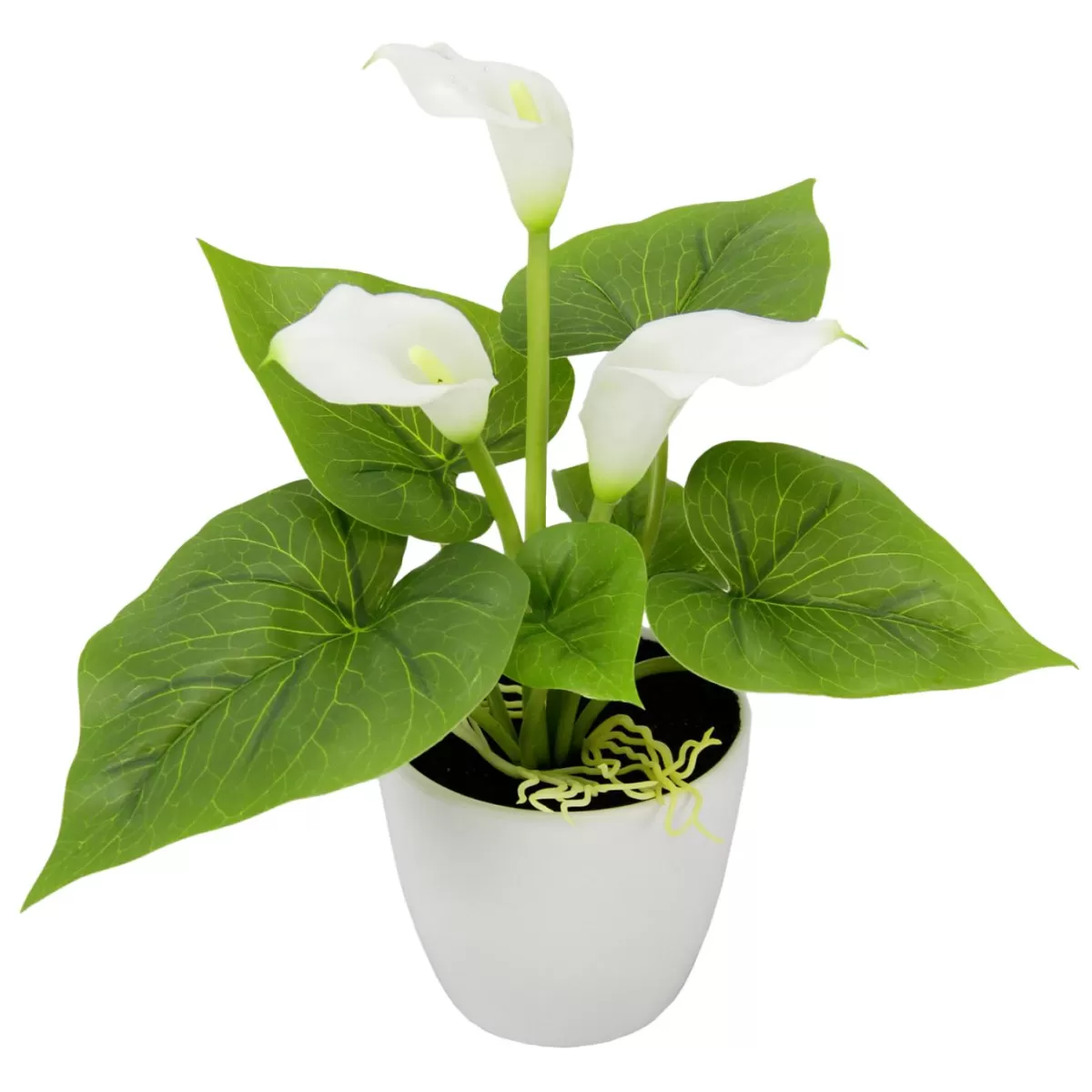 DecoWoerner Artificial Mini Calla Plant In Pot 20 Cm