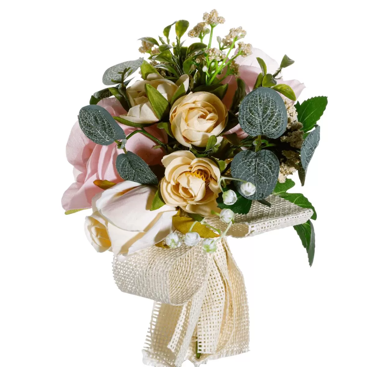 DecoWoerner Artificial Mini Rose Bouquet Mix 17 X 20 X 13 Cm (W X L X H)