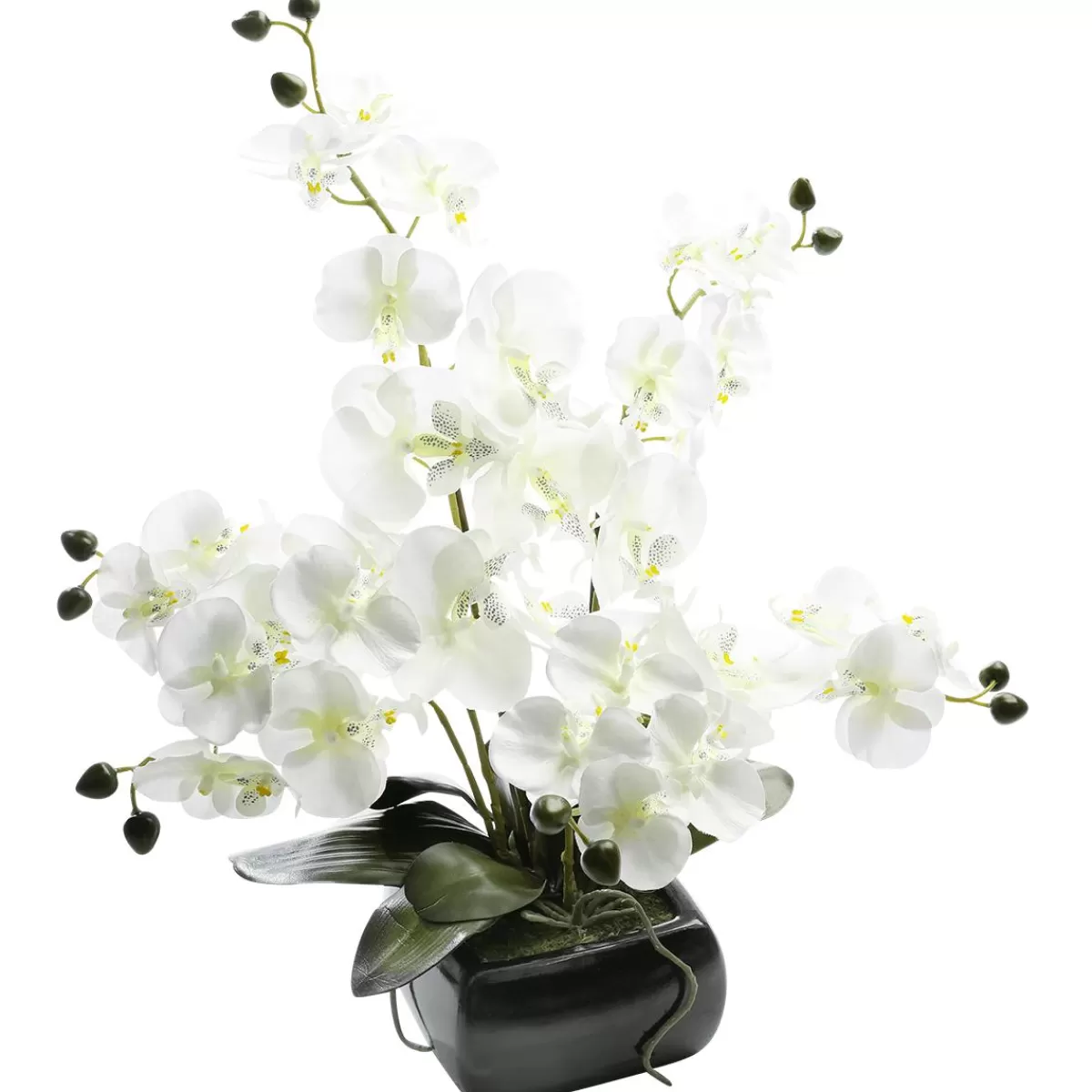 DecoWoerner Artificial Plant Orchid In Pot , 40 Cm