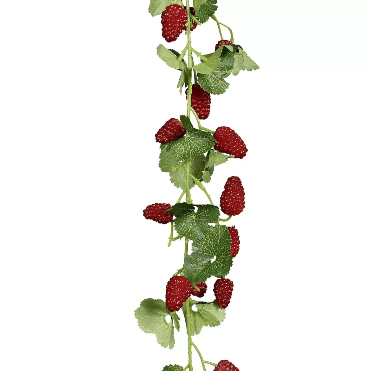 DecoWoerner Artificial Raspberry Garland 50 Cm With 21 Fruits