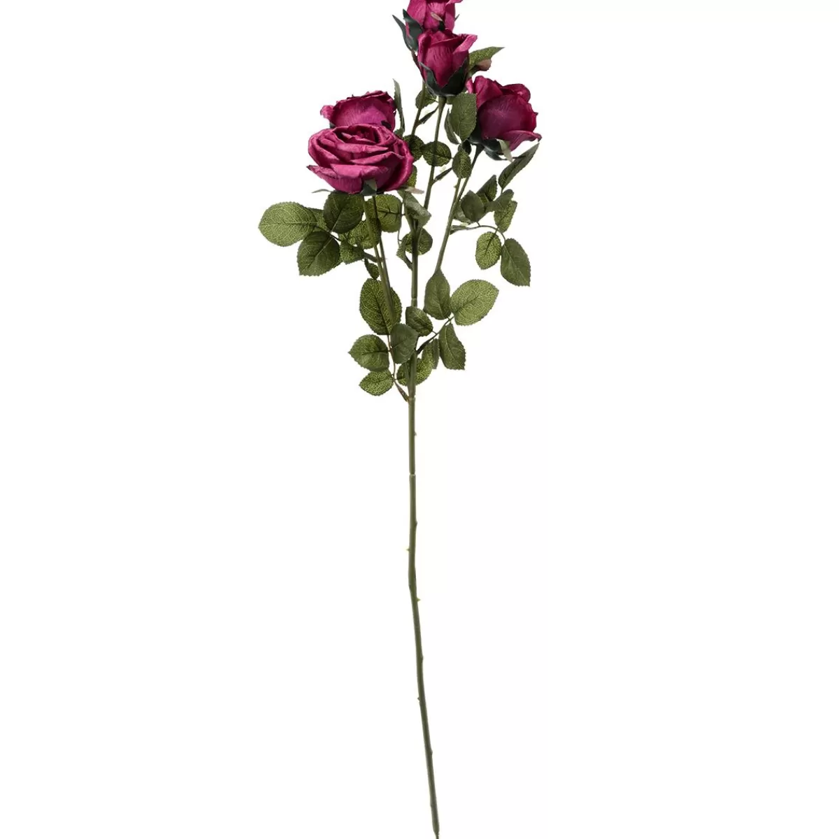 DecoWoerner Artificial Rose Branch, 73 Cm, Burgundy