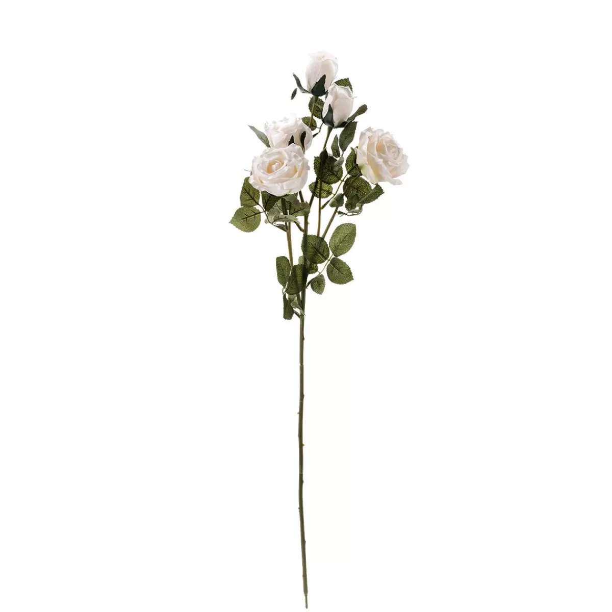 DecoWoerner Artificial Rose Branch, 73 Cm, Cream