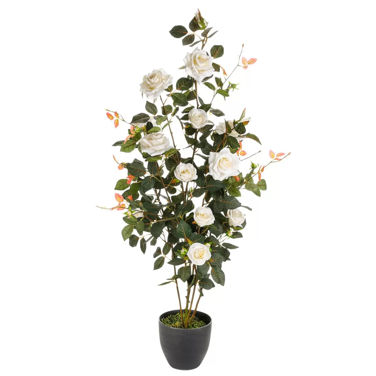 DecoWoerner Artificial Rose Plant In Pot 115 Cm