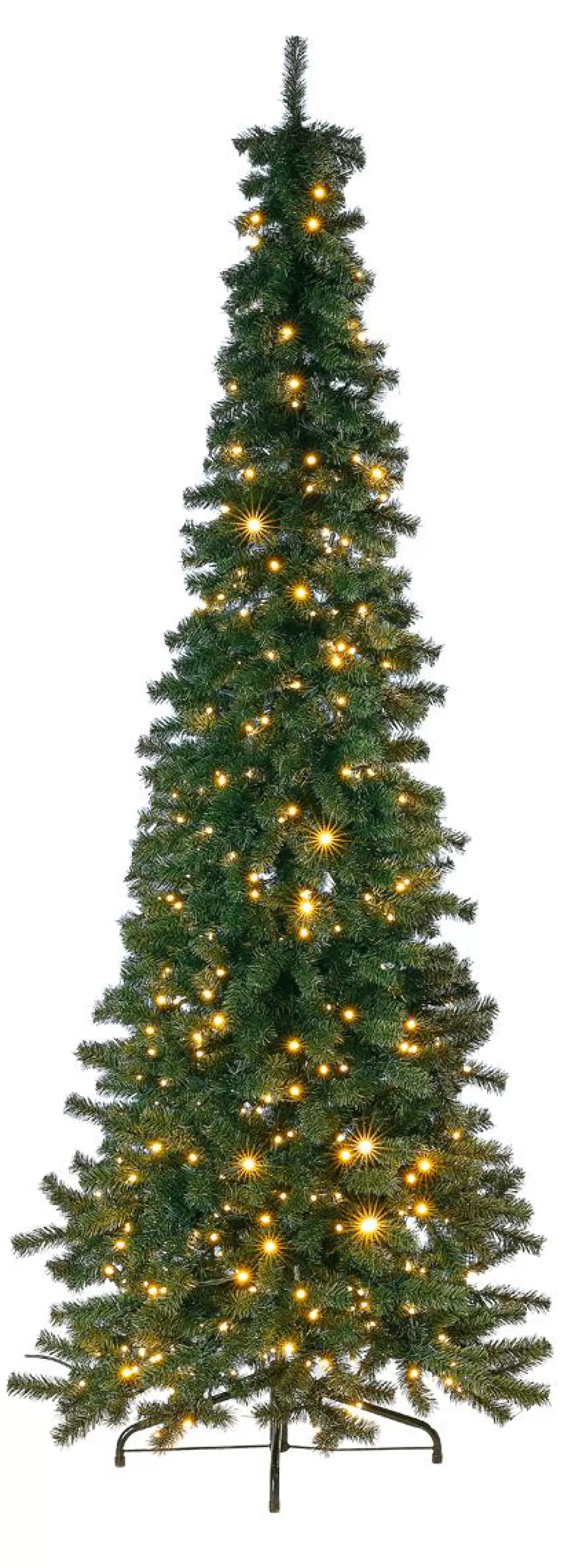 DecoWoerner Artificial Slender Fir Tree With LED 150 Cm