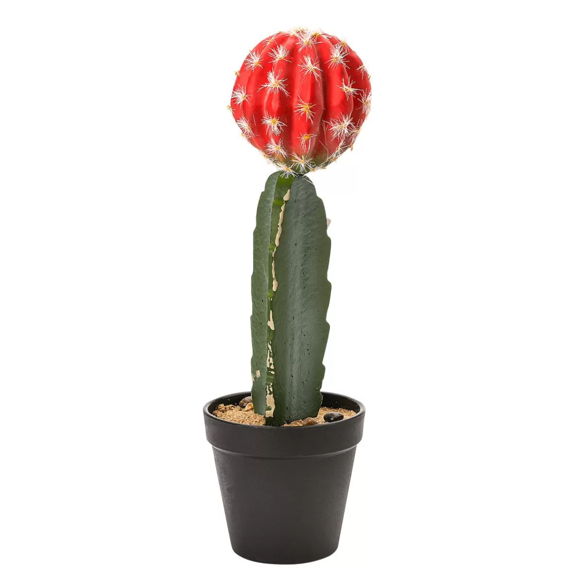 DecoWoerner Artificial Strawberry Cactus In Pot 35 Cm