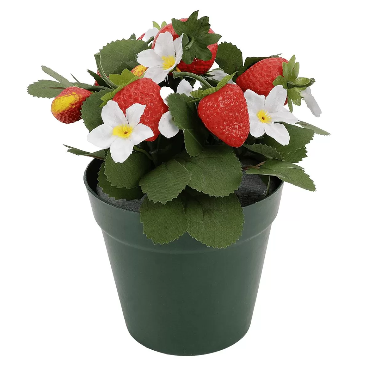 DecoWoerner Artificial Strawberry Plant In Pot 21 Cm