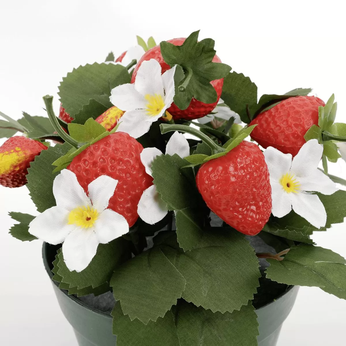 DecoWoerner Artificial Strawberry Plant In Pot 21 Cm