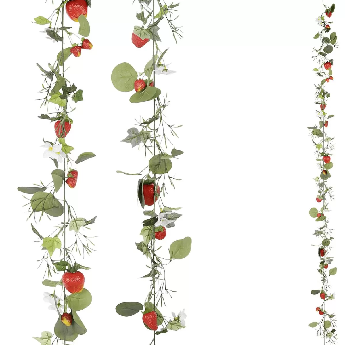 DecoWoerner Artificial Strawberry Vine With Fruit 180 Cm