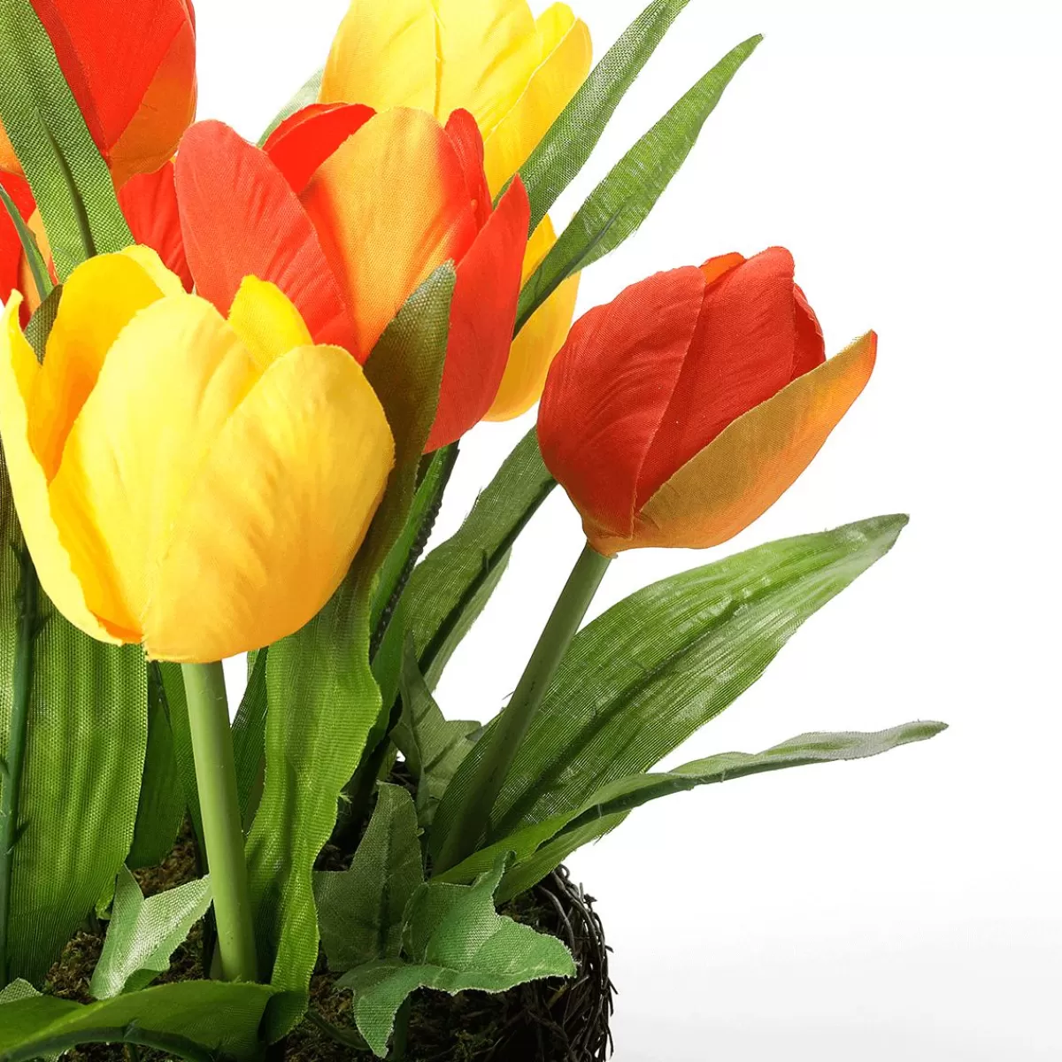 DecoWoerner Artificial Tulips In Basket , 25 Cm