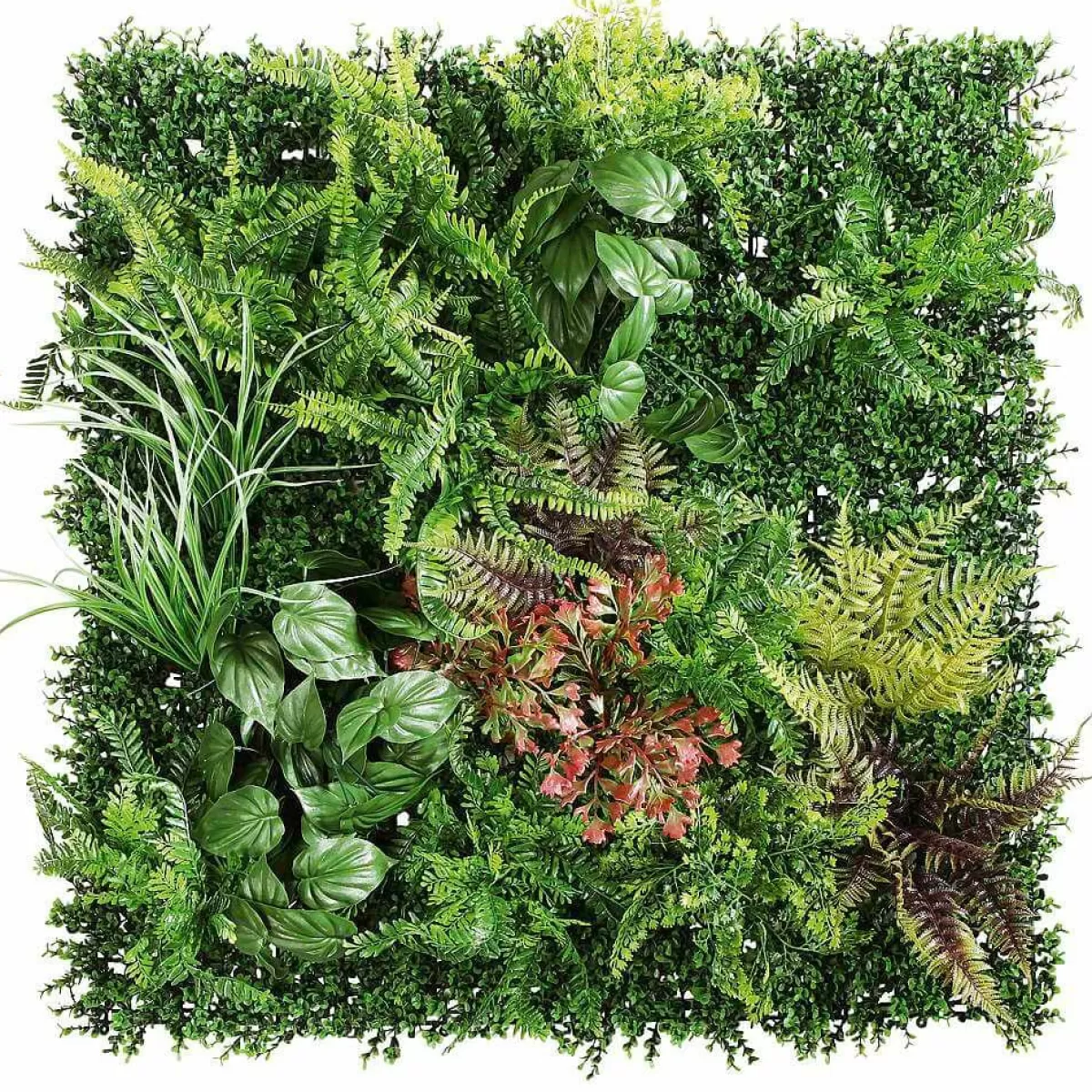 DecoWoerner Artificial Wall Panel Fern Mix, 1 X 1 M