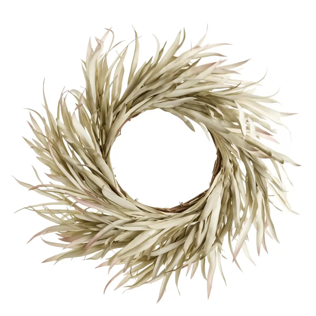 DecoWoerner Artificial "Willow" Door Wreath 75 Cm Light