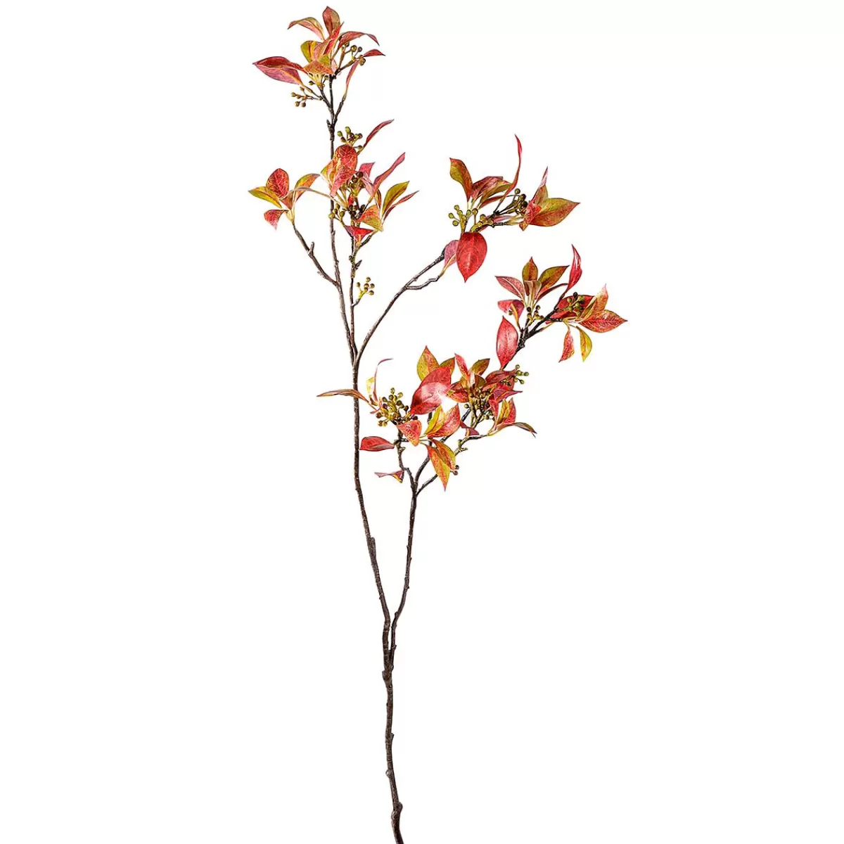 DecoWoerner Autumn Foliage Branch With Berries 114 Cm Leaf Branch With Berries 114cmLeaf Branch With Berries 114cmLeafy Branch With Berries 114cm