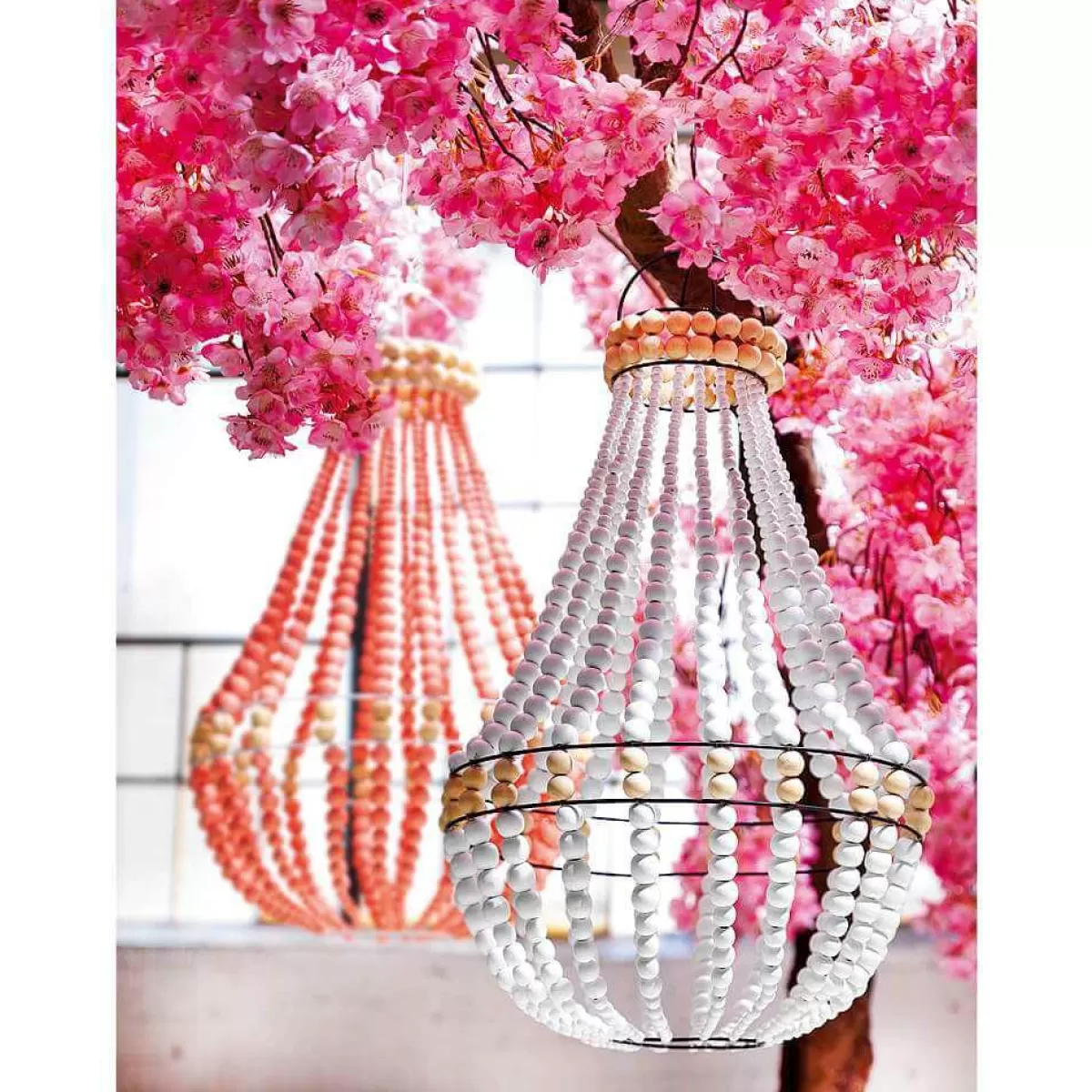 DecoWoerner Basket Chandelier "Chabby Chic"