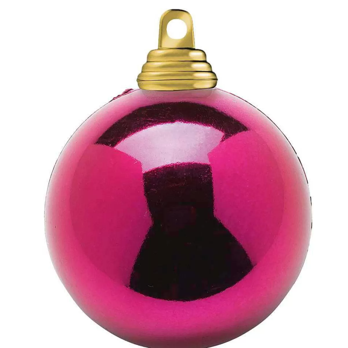 DecoWoerner Berry Shiny Christmas Baubles Made Of Flame Retardant Plastic, 10 Cm Ø - 6 Pcs.