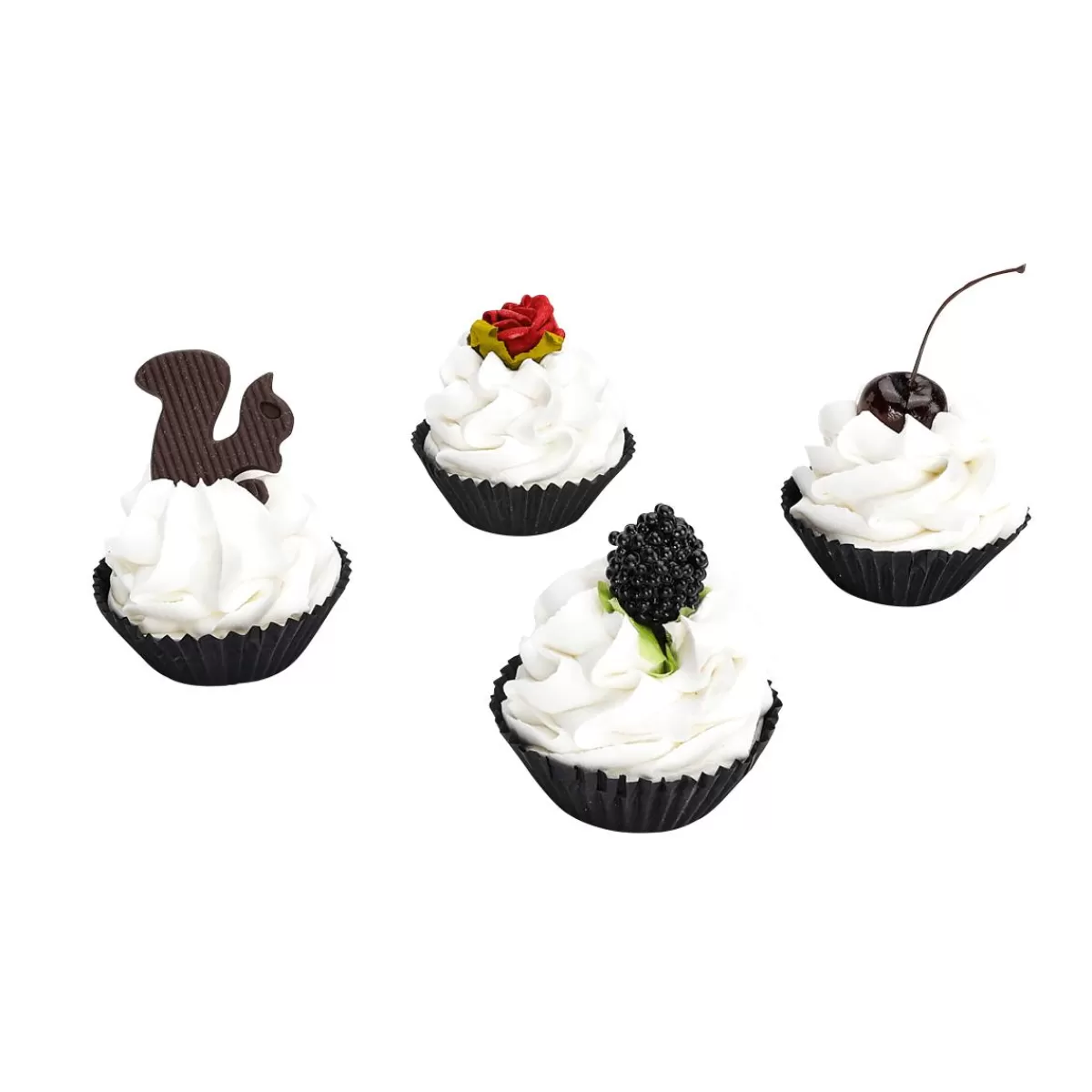 DecoWoerner And White Mini Cupcakes Food Dummies 4 Pieces