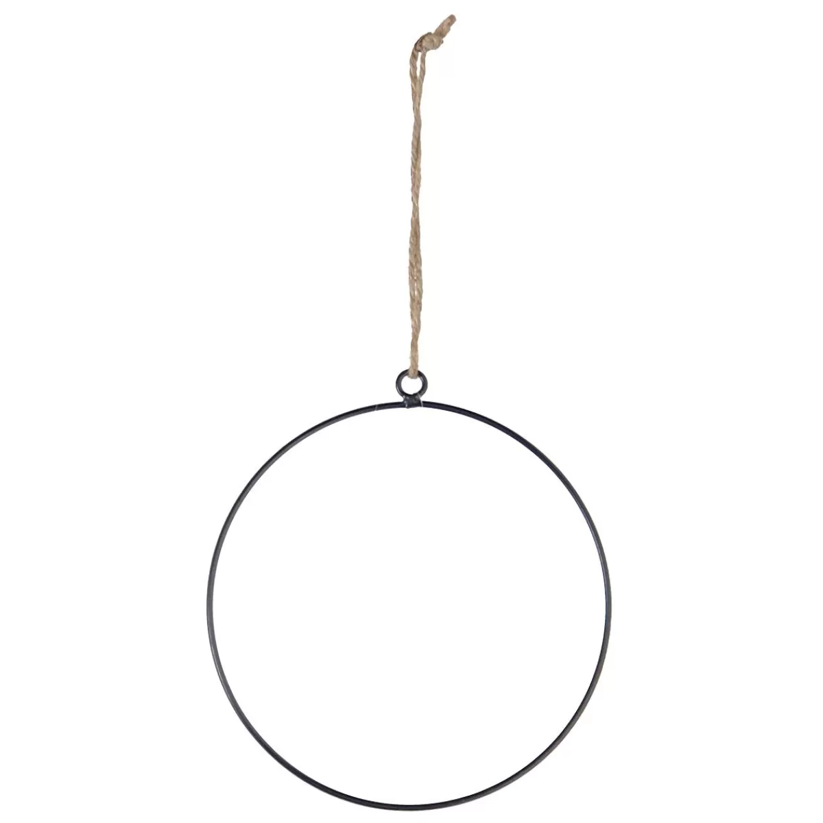 DecoWoerner Deco Metal Ring With Jute Rope Hanger 20 Cm Ø