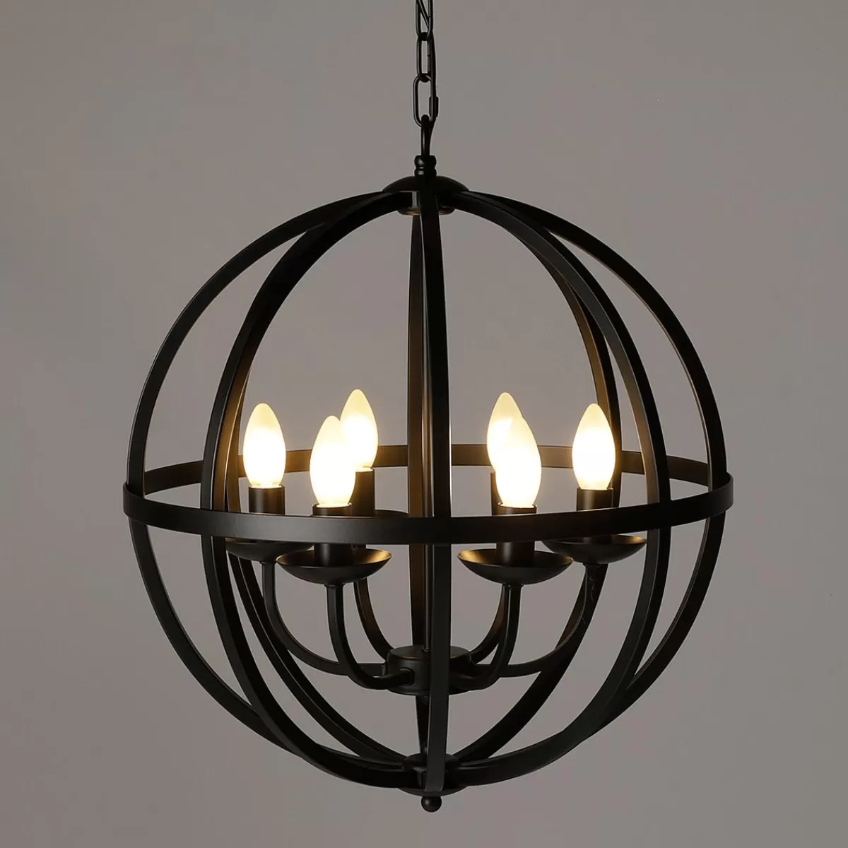 DecoWoerner Metal Globe Chandelier