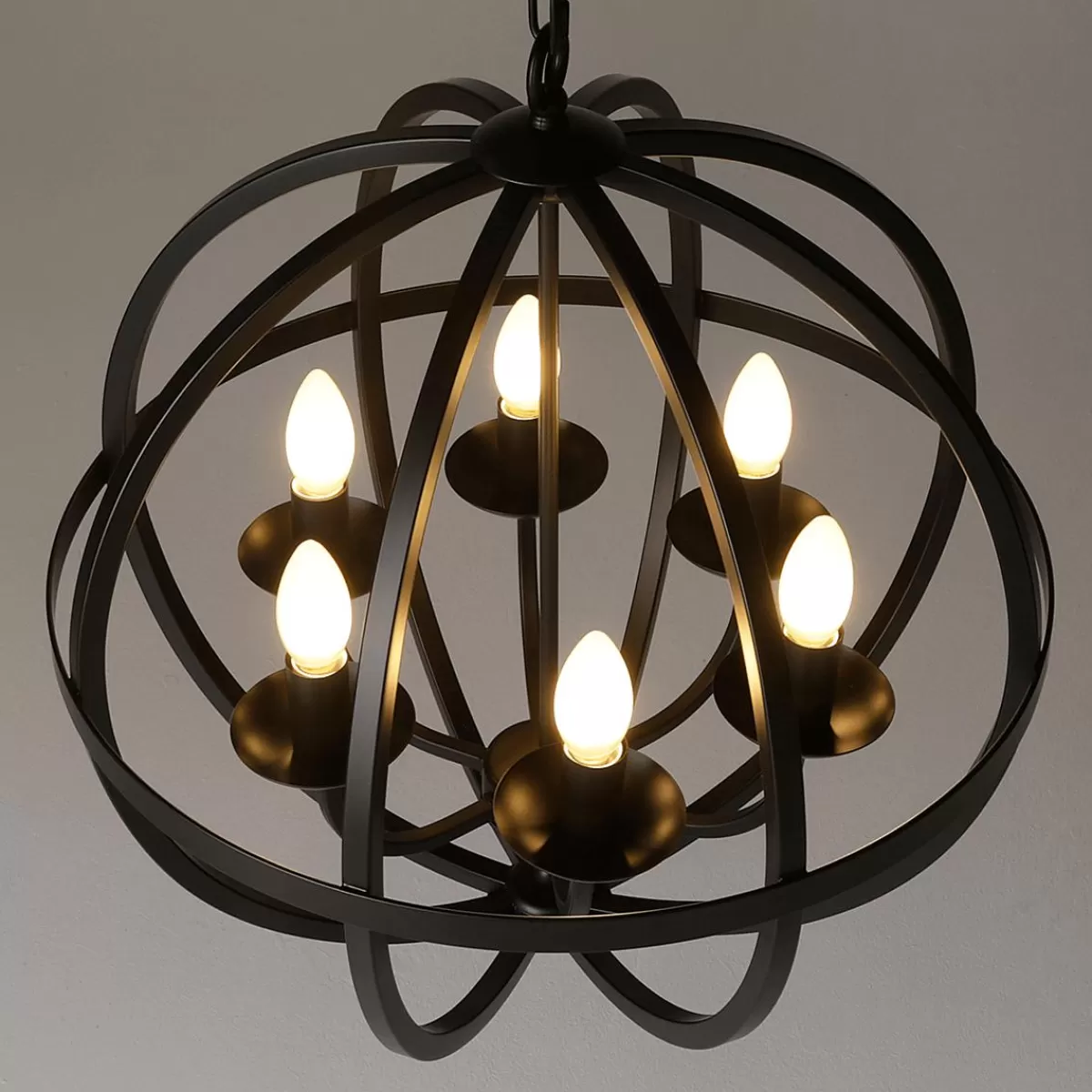 DecoWoerner Metal Globe Chandelier