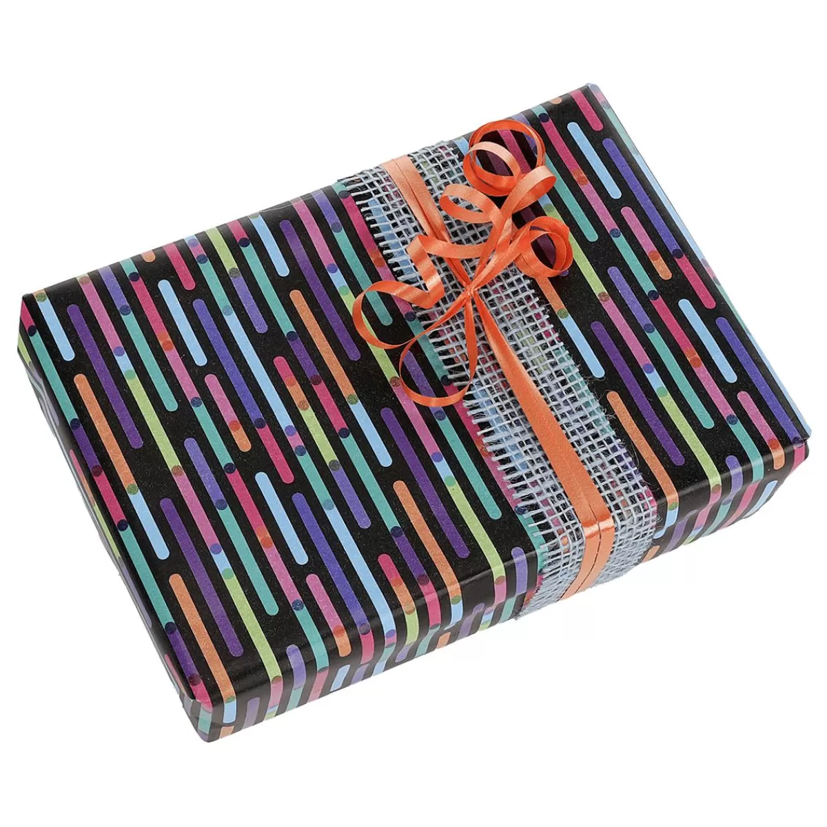 DecoWoerner Wrapping Paper Colourful Stripes, 50 Cm, 50 M