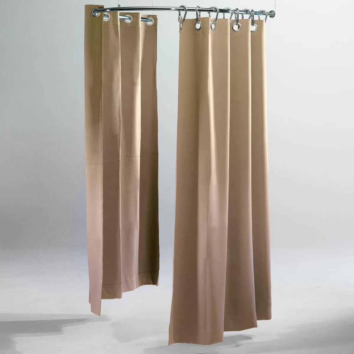 DecoWoerner Booth Curtain, Length 200 Cm, Flame Retardant, Beige