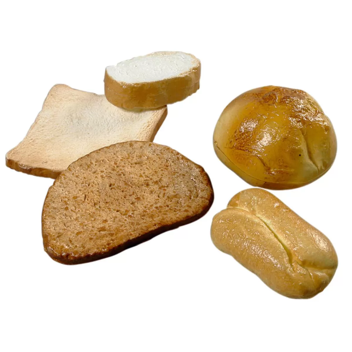 DecoWoerner Bread Assortment Food Replica, 5 Parts