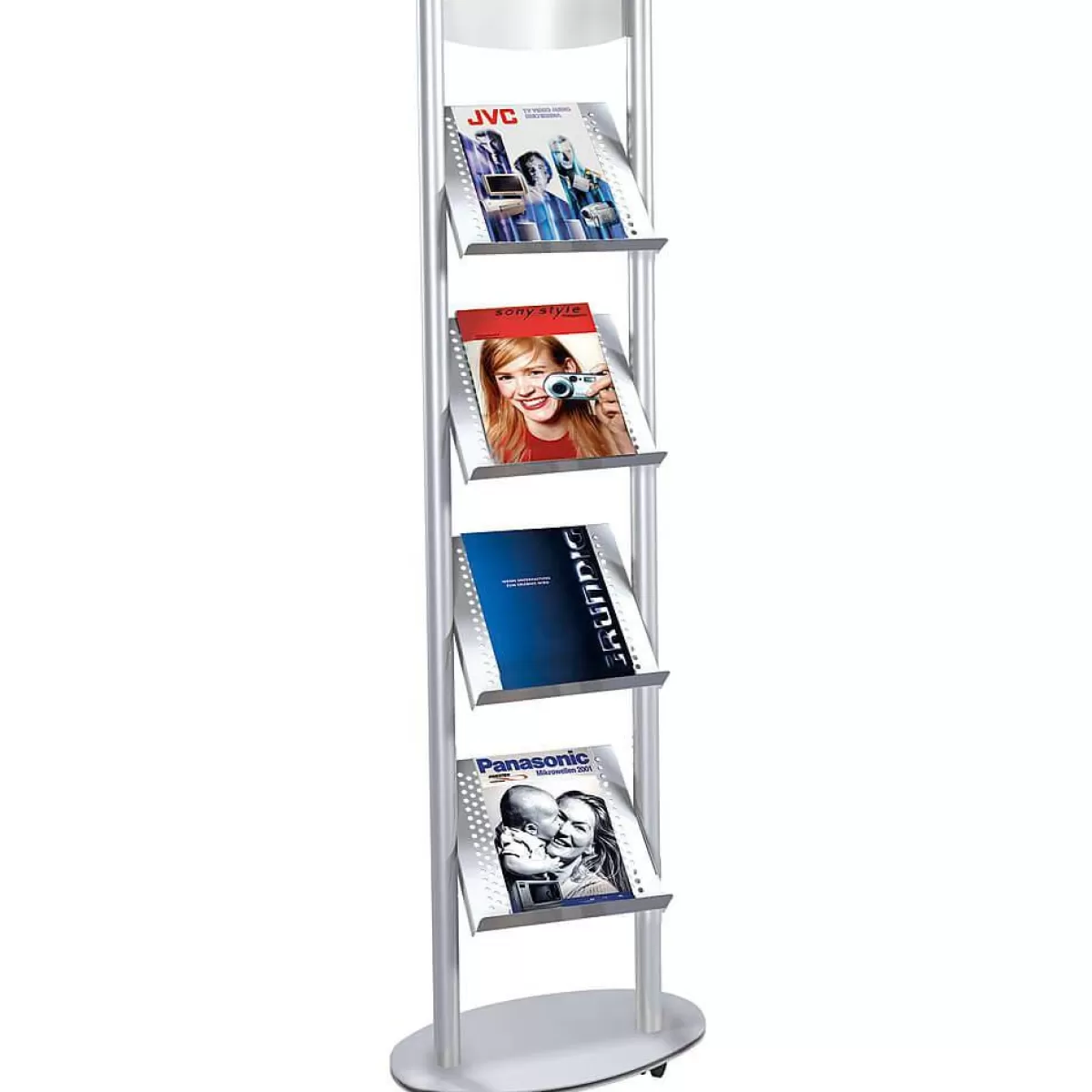 DecoWoerner Brochure Shelf "Alu Design", 4 X A4