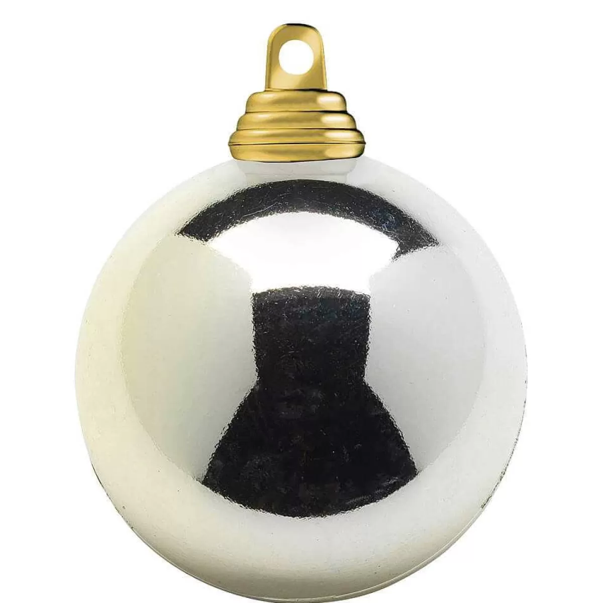 DecoWoerner Champagne, Shiny Christmas Baubles Made Of Flame Retardant Plastic, 6 Cm Ø - 24 Pcs.