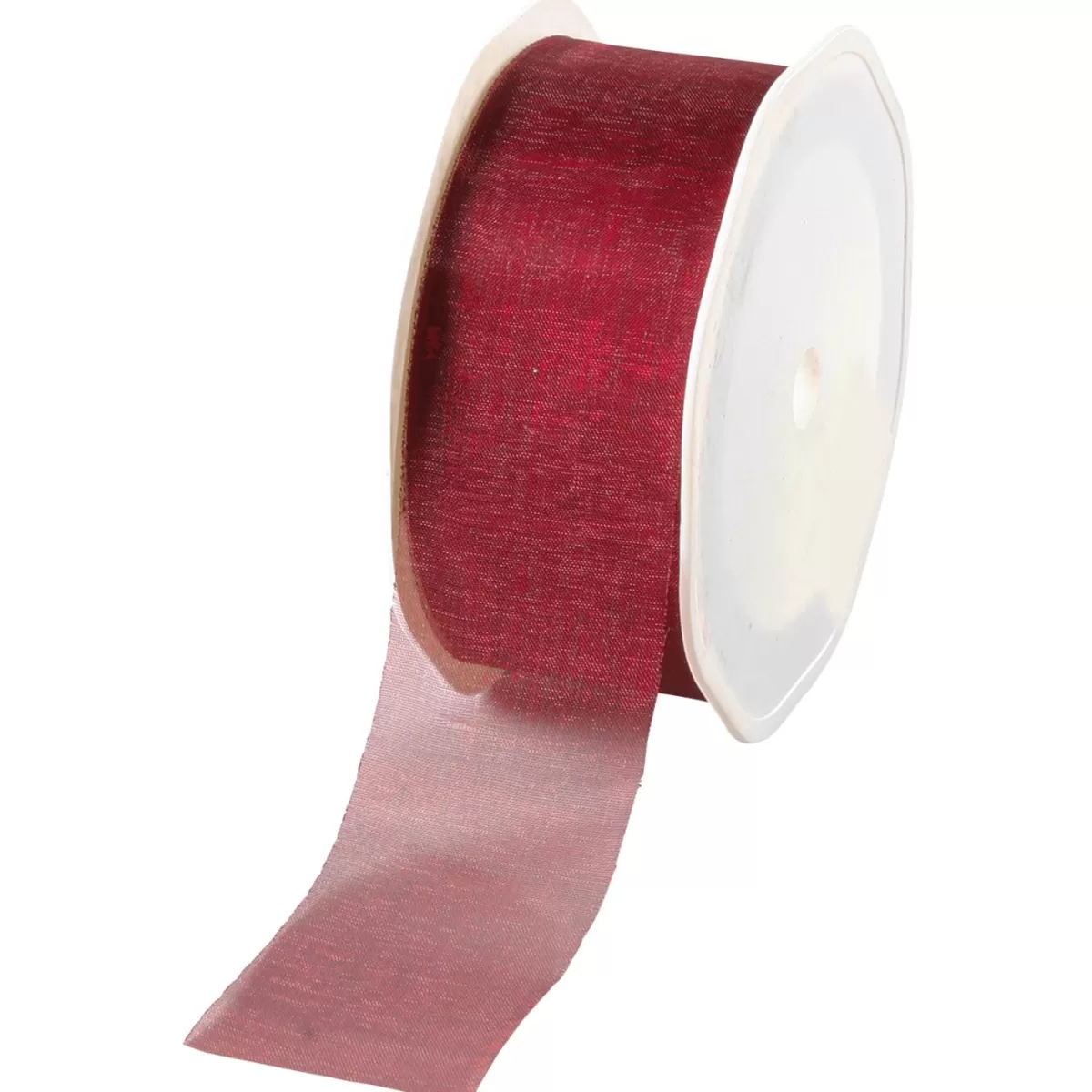 DecoWoerner Chiffon Ribbon Bordeaux, Width 38 Mm