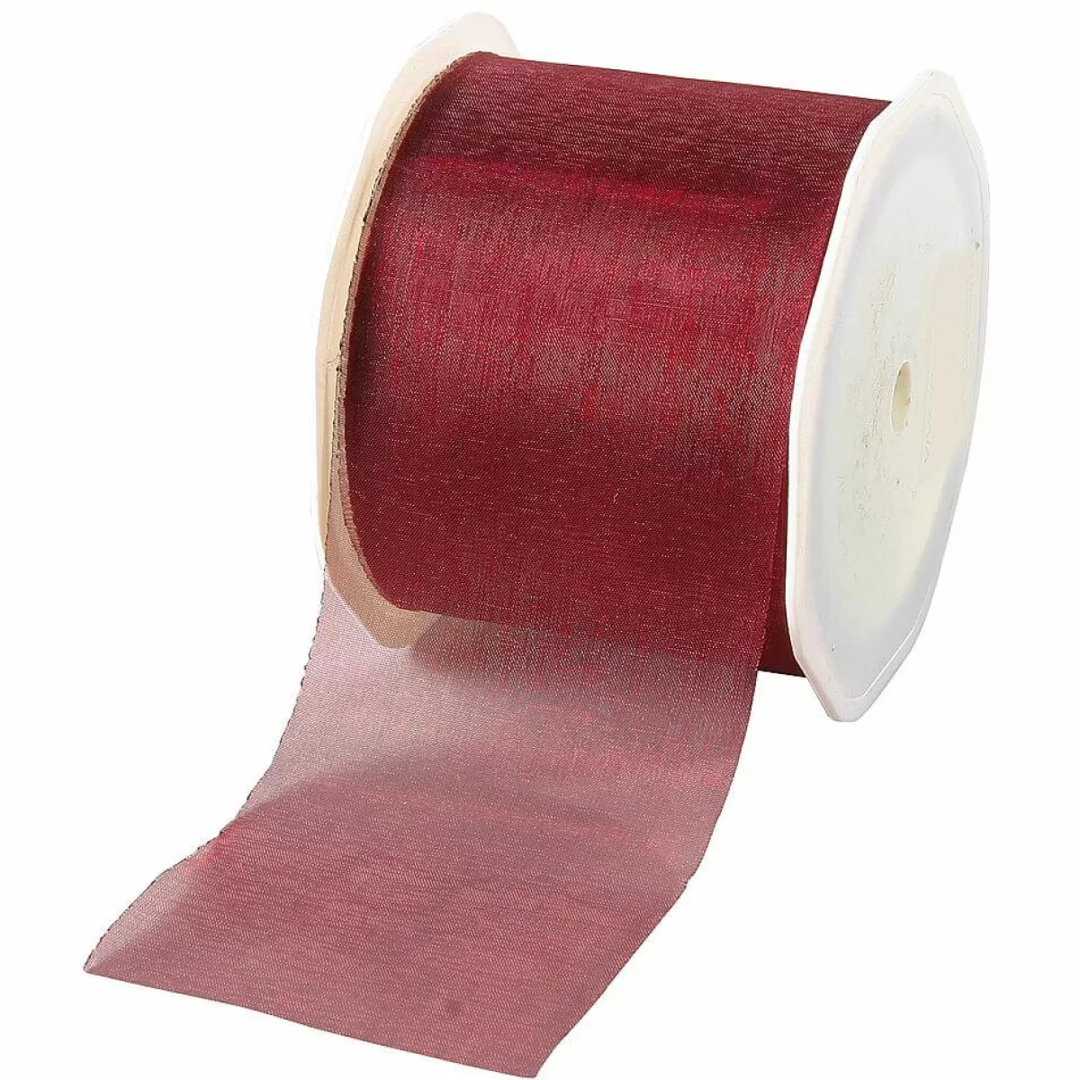 DecoWoerner Chiffon Ribbon Bordeaux, Width 70 Mm